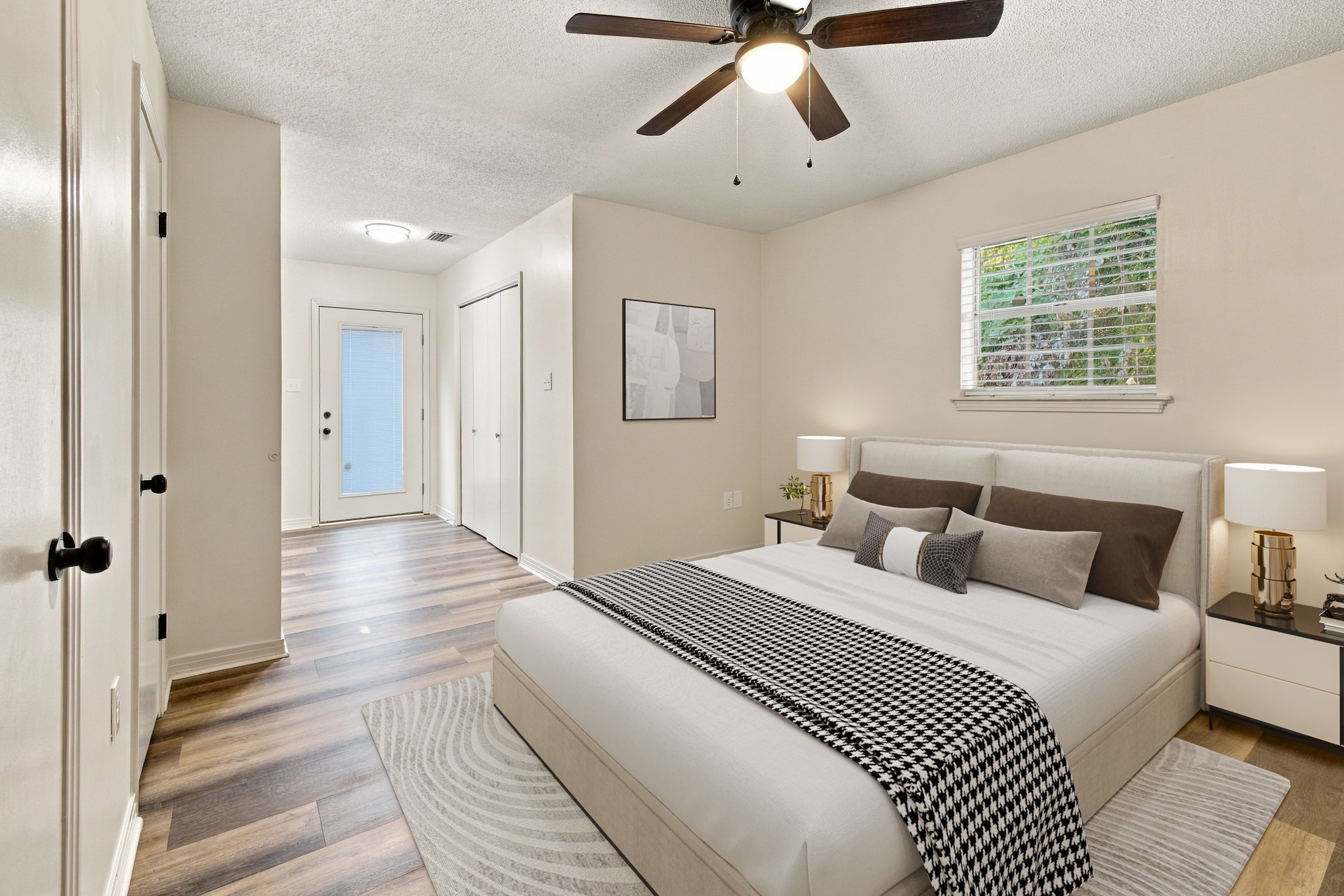 Virtually staged bedroom