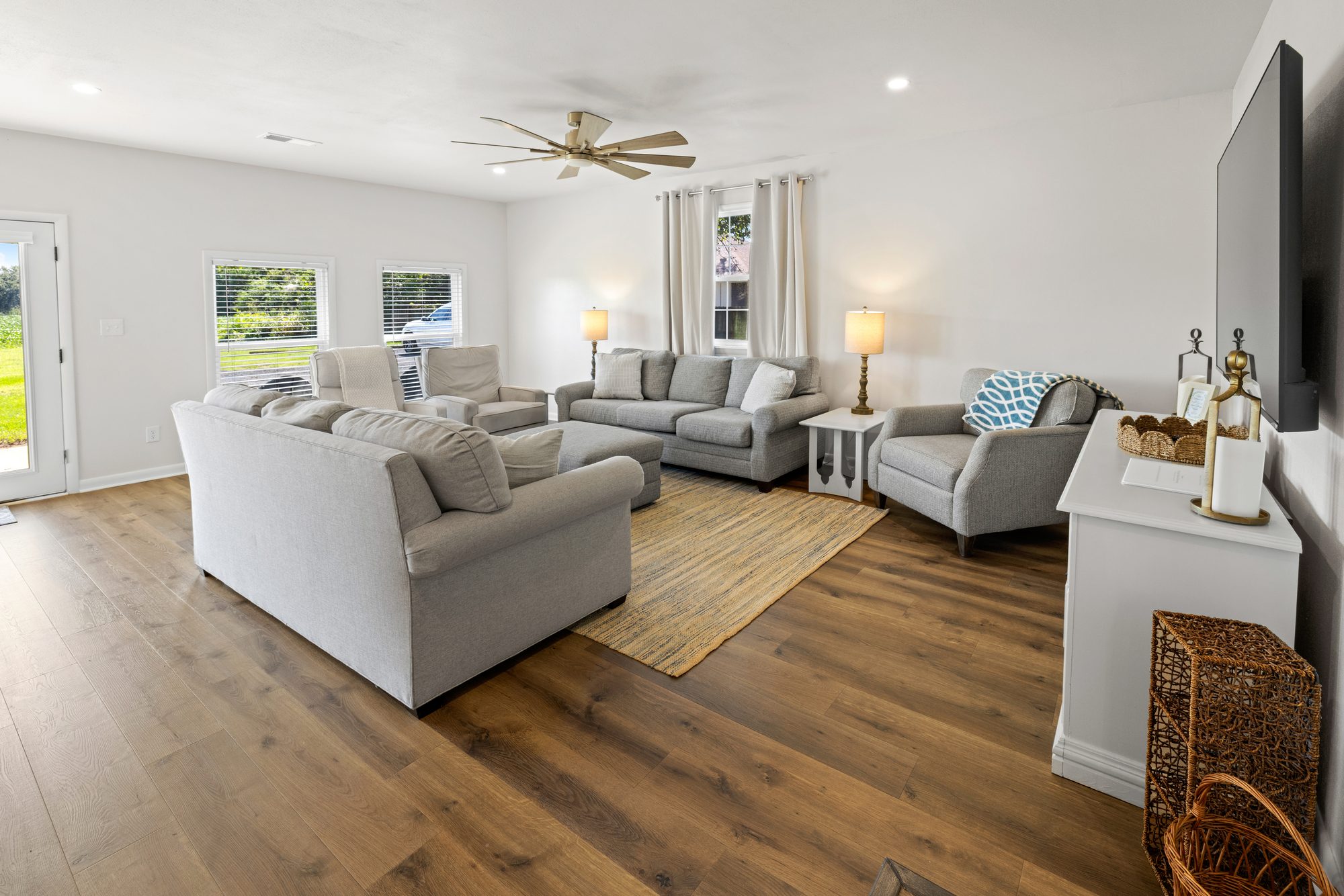 Bright living room in a Fairhope home