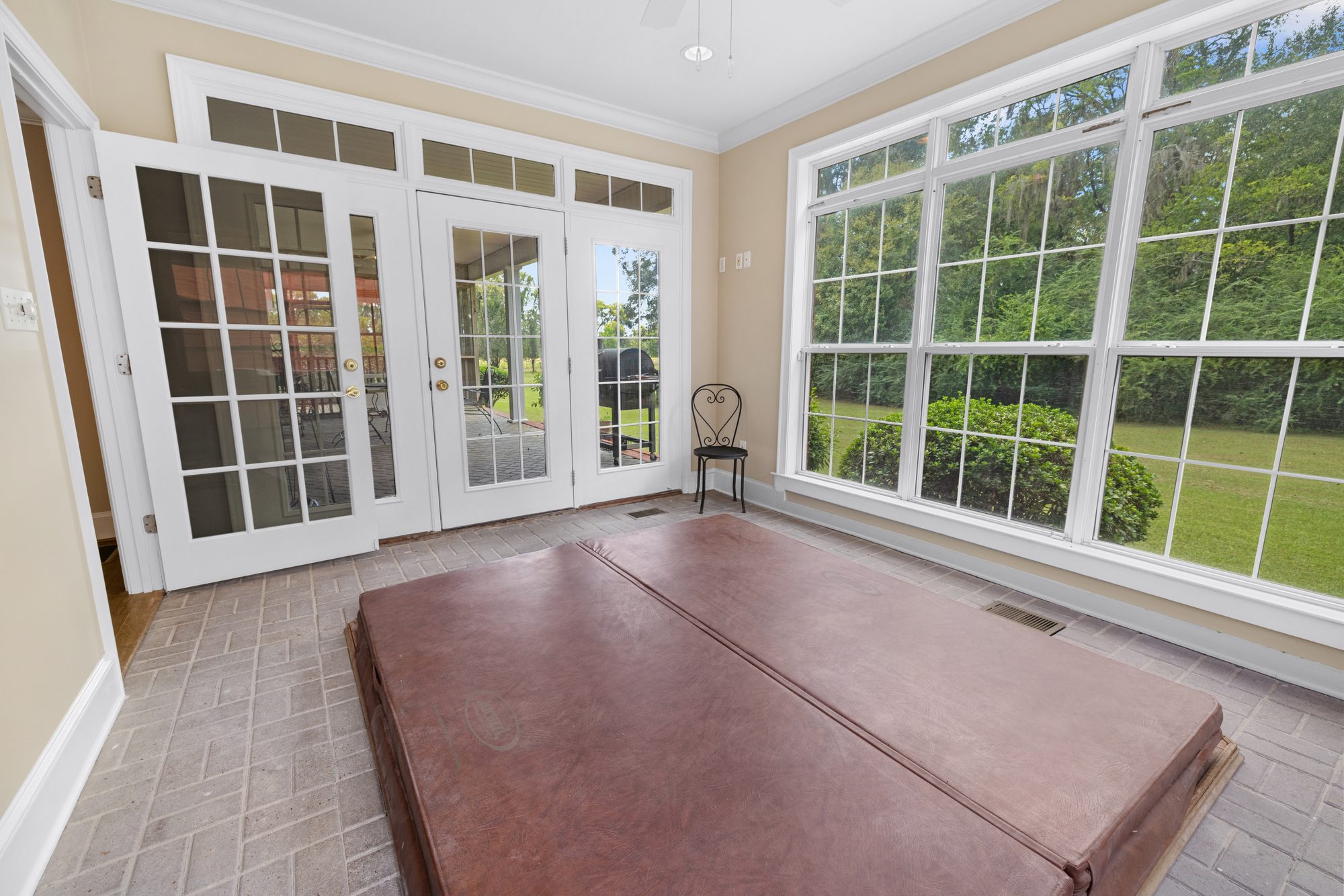 Sunroom with garden views