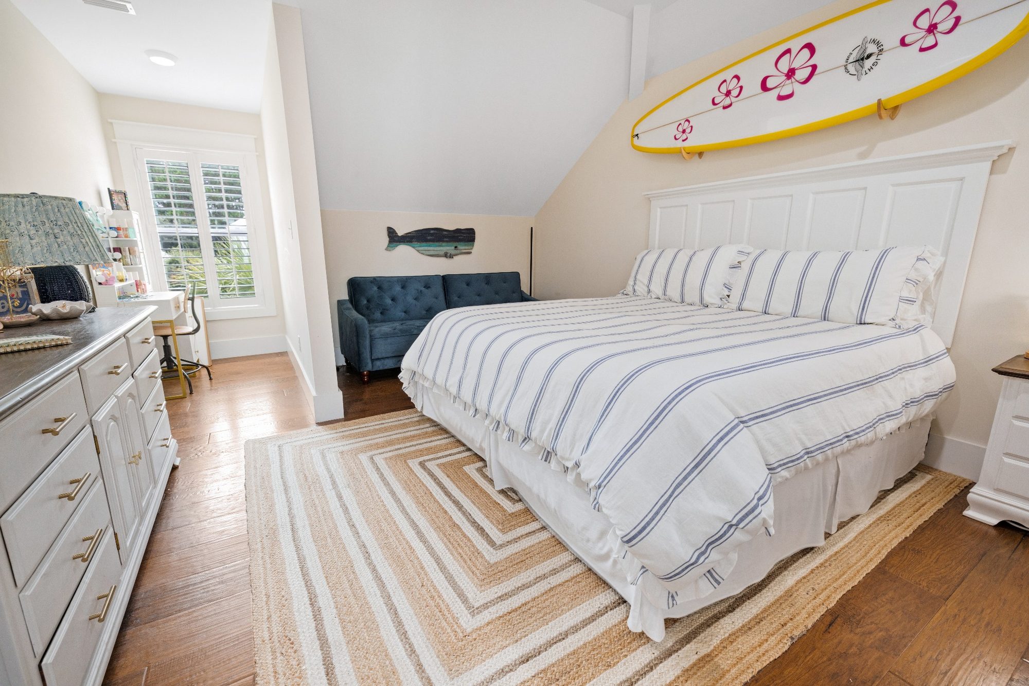 Bright coastal bedroom