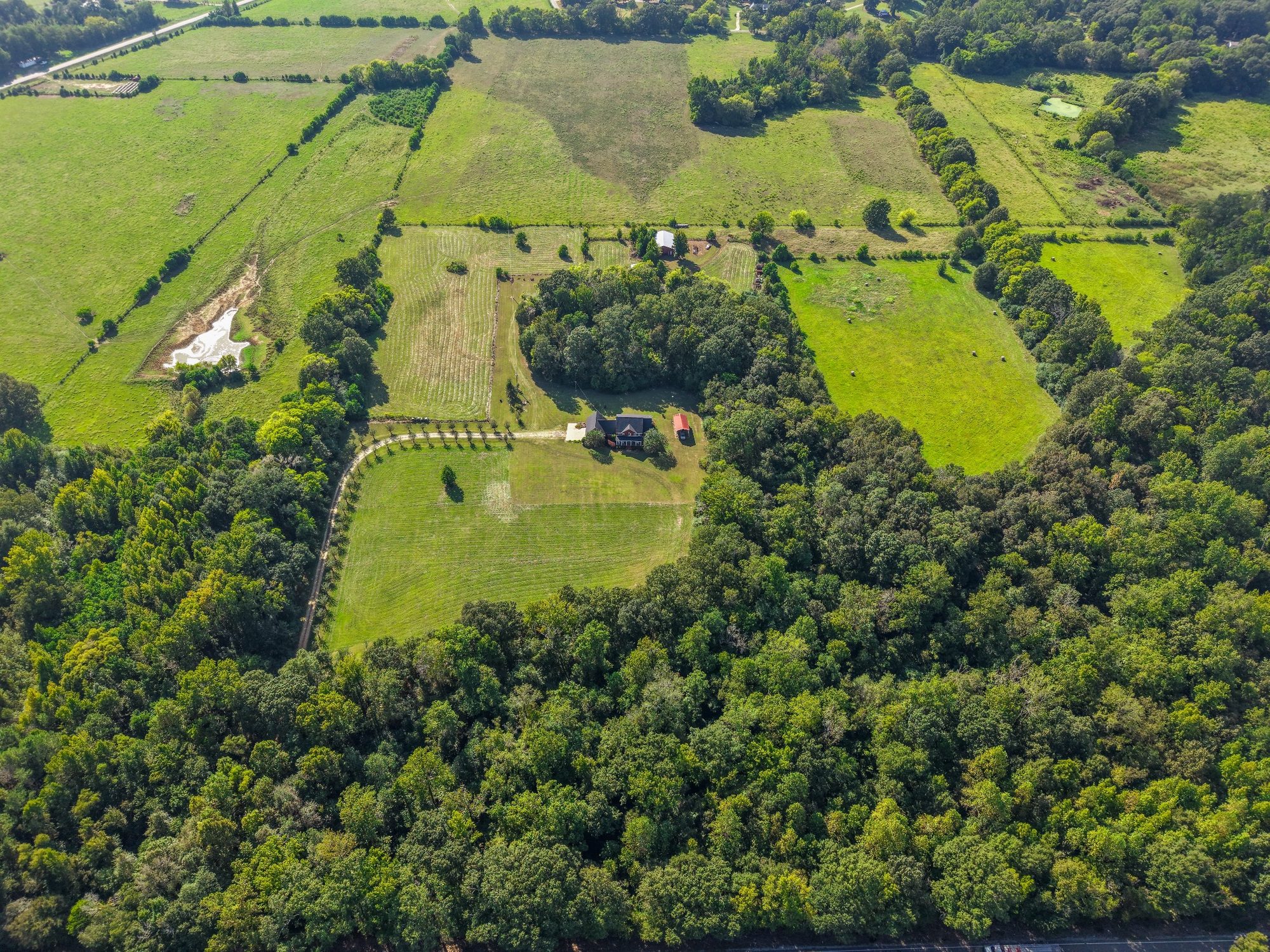 Aerial view of a land parcel